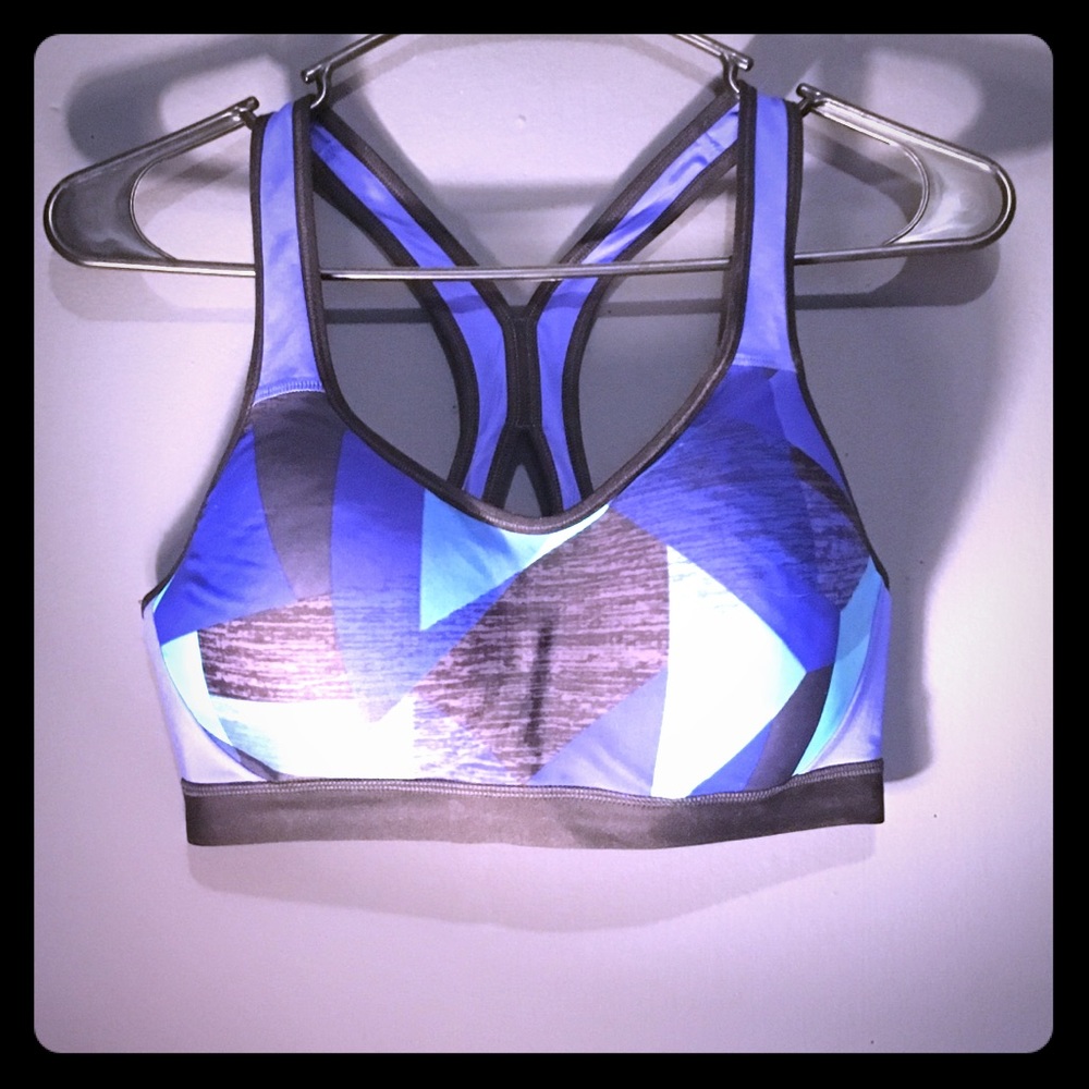 (5/$30) Blue & black padded Sports bra